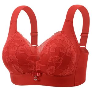 China Wireless Bra Full Coverage Foam Bra –Red Color